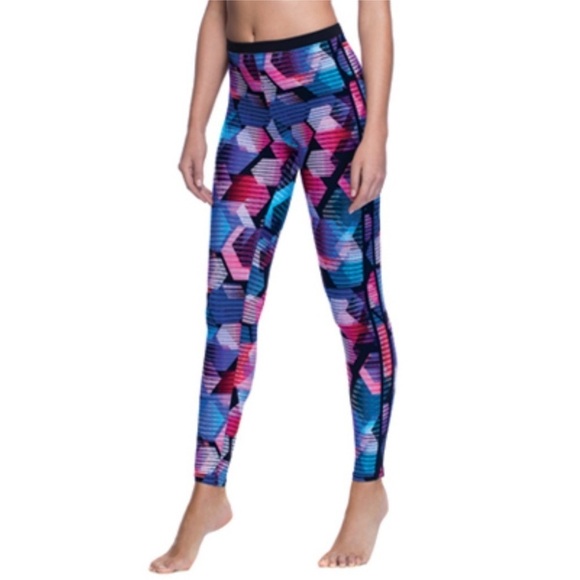 Gottex Swim Leggings Cosmos Multicolored Yoga Workout Large Watersports UPF 50 - Picture 14 of 14